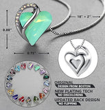 Infinity Love Heart Necklace, Birthstone Necklace for Women, Jewelry for Women with Healing V1164-325799