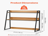 Desktop Bookshelf, 2-Tier Desktop Storage Organizer, 95 x 32 x 90 cm Office Storage Rack Wood Color V952-ZMSJDNZSJTM2G17WDV0