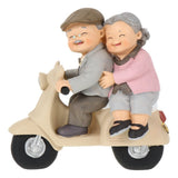 Romantic Resin Elderly Couple Figurines, No Fade, Odor- Decor V1370-AZ4-15182