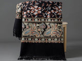 European-American Style Auspicious Embroidered Shawl Scarf, High-End Autumn & Winter Warm V1232-FXRPJ005