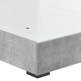 King Bed Frame Fabric Upholstery in Cement Colour V43-BED-COP-K