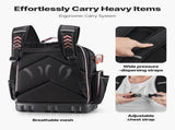 Tool Backpack, 56 Pockets, Heavy-duty Tools Storage Organizer Work Bags with Laptop Compartment & V952-GJBBSLD1012I9UUIW001V0