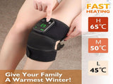 Heated Knee Massager with Heat Therapy 3 Temp Levels, Vibration Massage, Rechargeable & Adjustable V1232-XGAMY001