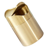 Compact Golden Stainless Steel Trash Can with Lid, Small Office Waste Bin for Home and Workspace V1366-AZ2-W-23725
