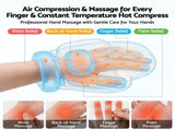 Livemor Hand Massager with Heat and Compression for Arthritis Carpal Tunnel Large Hand Chamber HAND-MASSAGE-FULL-WH