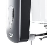 1L Manual Soap Dispenser Large Button Wall Mounted Double Leakproof Pump Drip Liquid Dispenser Black V1294-YM0901-3112250043611