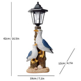 Resin Hummingbird Solar Lamp Outdoor Garden Sculpture Couple Hummingbird - Multi-color - Size 25 V1347-118-41450-MLT-25