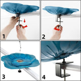 Deck Mounted Bowl Bird Bath for Railing Large 33cm Balcony Clearance Modern Bird Waterer with Stake V1259-DP01-A-3642