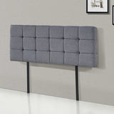 Linen Fabric Double Bed Deluxe Headboard Bedhead - Grey V63-821423