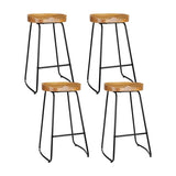 Artiss 4x Bar Stools Tractor Seat 75cm Wooden BA-TW-9090-NTX4