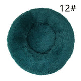 Calming Donut Pet Bed -Soft Faux Fur, Anti-Anxiety Fluffy Round Bed for Cats and Small Dogs V888-ELOSUNG10295
