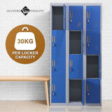 12-Door Locker for Office Gym Shed School Home Storage - Padlock-operated V63-838981