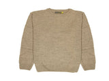 100% SHETLAND RAGG WOOL CREW Round Neck Knit JUMPER Pullover Mens Sweater Knitted - Beige - 4XL V563-SW-CN-OAT03-4XL
