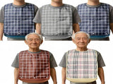 5 Pack Adult Bibs Washable Waterproof Clothing Protector with Eating Crumb Catcher for Men Women V1369-AZ3-W-18850