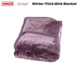 J Elliot Home 800GSM Luxury Winter Thick Mink Blanket Grape King V442-IDC-BLANKET-800GSMMINK-GRAPE-KI