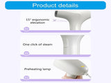 Stainless Steel Handheld Fabric Steamer Portable Travel Clothes Steamer White V1263-JX-5911