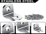 100PCS L Brackets Corner Brace, Heavy Duty Small Brackets, Stainless Steel Right Angle Brackets, 90 V1366-AZ2-W-21729