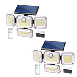 Brighten your outdoors with this four-head solar motion sensor wall light, featuring 333 V1341-ZY-EBU7RTHR-ONEPIECETYPE-2PCS