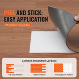 VEVOR Self Adhesive Vinyl Floor Tiles 36 x 6 inch, 36 Tiles 2.5mm Thick Peel & Stick, Deep Brown V952-ZZYXJDDSZMW3JLLWDV0
