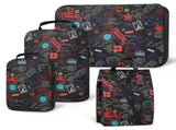 Compression Packing Cubes with Shoe Bag Foldable Luggage Storage Organizer V1263-JX-4366