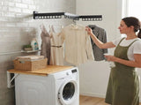 CARLA HOME 3-Fold Wall Mounted Clothes Drying Rack, Laundry Space Saver, Black V178-36545
