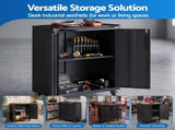 Giantz Rolling Tool Cabinet Heavy-Duty Storage Cabinet Adjustable Shelf Black TC-ROL-2D-BK