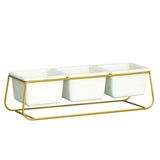 Ceramic Plant Pot with Metal Stand, Stylish Indoor Planter Holder for Home and Office Decoration, 1 V1370-AZ4-11630