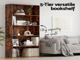 Artiss Bookshelf 5 Tiers Walnut FURNI-L-BSHELF-01-WAL-AB