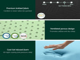 Giselle 18cm Memory Foam Mattress Green Tea Foam Cool Gel Foam Mattresses King Single FOAM-C-MFM-SHADOW-H18-KS
