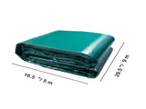 PVC Waterproof Tarp, 16.5 x 29.5 ft Heavy Duty PVC Tarpaulin, Tear-Proof and Weather-Proof, with V952-FSBLSPVCPVC59AFTUV0