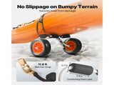 Kayak Cart, 90 kg Load Capacity, Foldable Kayak Trolley with 25.4 cm Solid Rubber Tires & 1 Ratchet V952-SPSPHTTC10IN3S906001V0