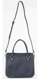 Morrissey Italian Womens Structured Leather Handbag Ladies Bag - Navy V563-MO-3159-NAVY