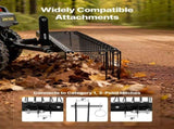 150 cm Tow Behind Landscape Rake, 3 Point Hitch Lawn Dethatcher Rake, 26 Spring Steel Tines, for V952-ZXSCJ60INCHBP8SL7001V0
