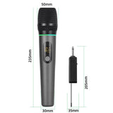 Dual Wireless Rechargeable Microphone Set with Display for Karaoke Weddings DJs Speech & Classroom V1263-JX-6973