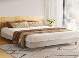 Artiss Bed Frame Queen Size Beige ZORA BED-BASE-ZORA-Q-BG-AB