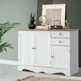 Artiss Buffet Sideboard 3 Doors - BERNE White FURNI-P-MED-03-WH-AB