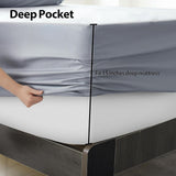 2-Pack Pure Cotton Fitted Twin Size, 600 Thread Count 16" Deep Pocket Egyptian Cotton Fitted V1192-AZ-W-24954