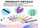 Tuning Fork Set, 9 PCS Color Tuning Forks for Healing Chakra,Sound Therapy,Keep Body,Mind and Spirit V1369-AZ3-W-08374
