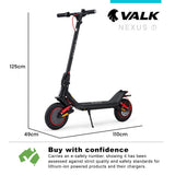 VALK Nexus 7 Electric Scooter, 500W, AU Compliant, 30km Max Range, 10 inch Tyres, Suspension, V219-TRNESCVAN7RA