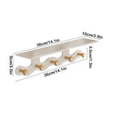 Darzheoy Wall Mounted Coat Rack with Shelf, 14 inches White Wood Floating Shelf for Entryway, V1189-WXFWAL-20260326-02594