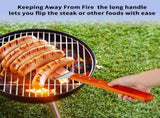 2 Pieces BBQ Extra Long Grill Turner and Grill Spatula, Stainless Steel Barbecue Grilling V1258-DP02-C-316