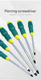 6-piece Green Phillips screwdriver Impact-Resistant Magnetic Screwdriver with Through-Tang Shaft V888-ELOSUNG50898