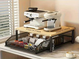 Modern Kitchen Microwave Shelf with Drawer Sturdy and solid structure, designed to save counter V1102-CTSZWJ001
