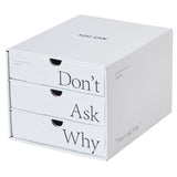 Desk Organizer with Drawer Corrugated Paper 3 Tier Desktop Storage Box for Home Dorm Office White V1294-YM0703-3117230110111