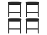 A Set of 4 Artiss Metal Bar Stools PU Seat Dining Counter Chairs BA-TW-W0087-BKX4
