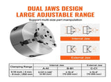 3-Jaw Lathe Chuck, 200 mm, Self-Centering Lathe Chuck, 4-200 mm Clamping Range with T-key Fixing V952-SZKP8YC3G000VDWGDV0