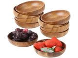 10PCS Acacia Wooden Bowls, 3.9" Small Wood Bowls Set, Japanese Style Serving Bowls for Salad, V1192-AZ-W-18297