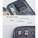 3-pack Large size Black Travel Document Organiser - Waterproof Oxford Cloth Passport Holder With V888-ELOSUNG56123-4