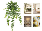 Artificial Sweetpotato Ivy Vine 97cm Length Fake Hanging Plant Wall Hanging Leaves Fade Resistant V1294-YM0901-3115240032811