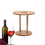 Glass Shelf Rack Wine Glass Drying Rack Chocolate Wood 1Pcs for Kitchen Countertop V1369-AZ3-W-18711